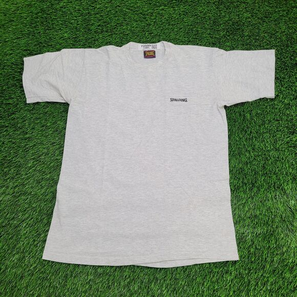 Vintage 90s Spalding Shirt Medium 20x27 Gray USA - Picture 1 of 13